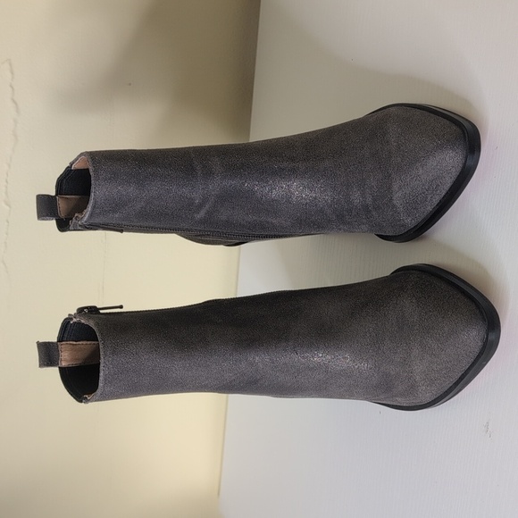 Corso Como Size 6.5 Hurray Dusted Metallic Gunmetal Heeled Boots, NEW - Picture 4 of 15